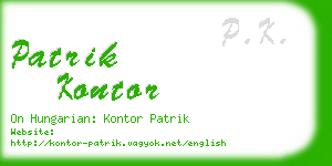 patrik kontor business card